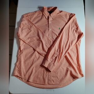 Polo Ralph Lauren XL Easter Orange White Gingham Button-Down Shirt